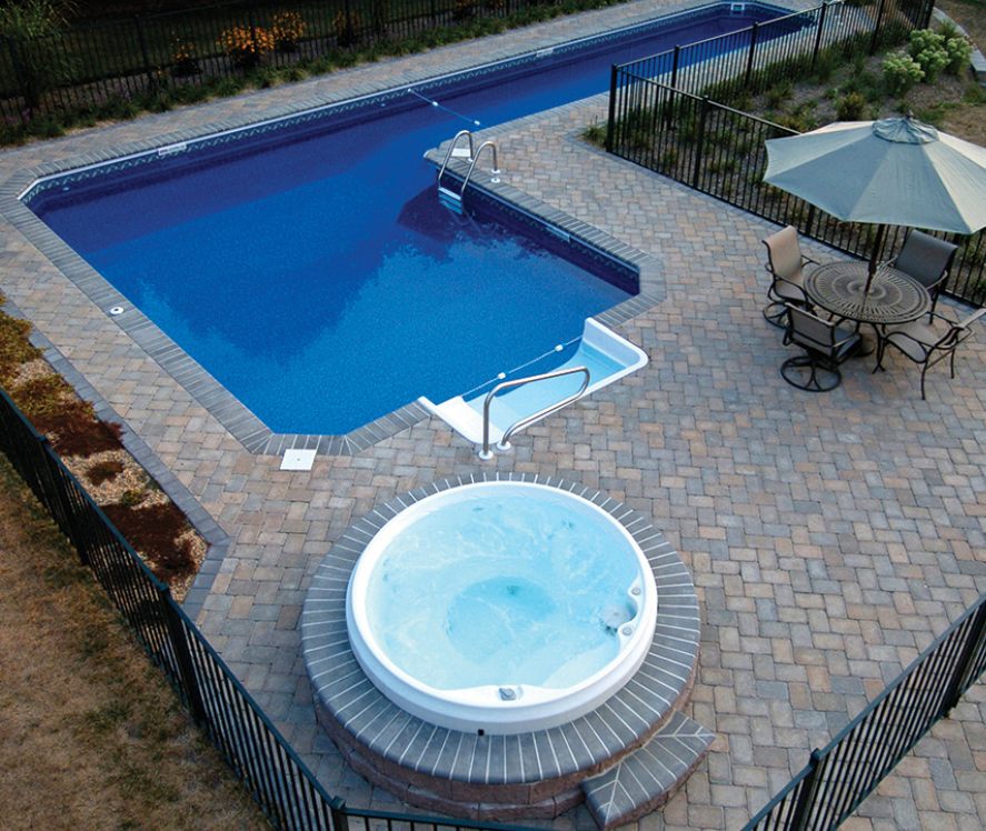 7' Round Silver Marble Cardinal Luxury Spa (Non-Spillover) with 12 Jets
